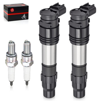 2X Ignition Coils with Iridium Spark Plugs for Kawasaki Z650 (2017-2023)