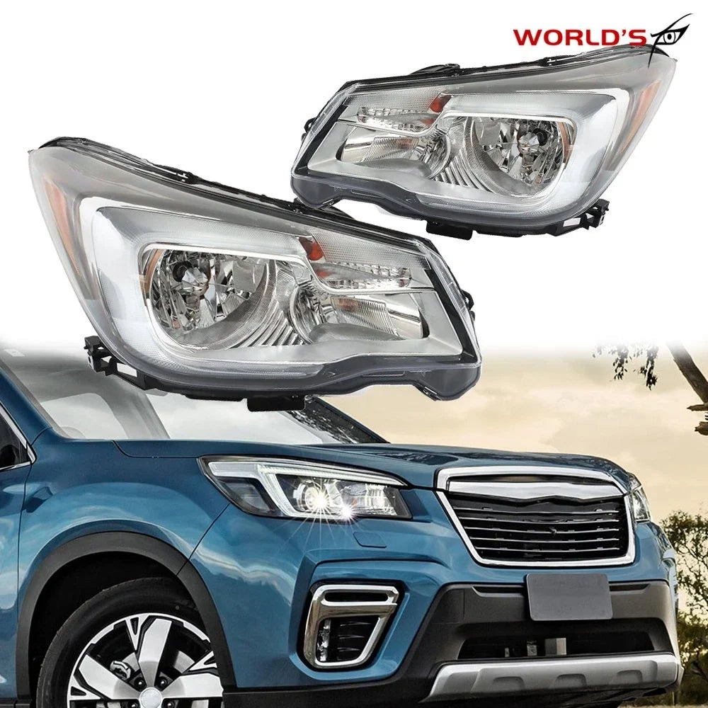 Headlights for Subaru Forester (2017–2018) Halogen Black Housing