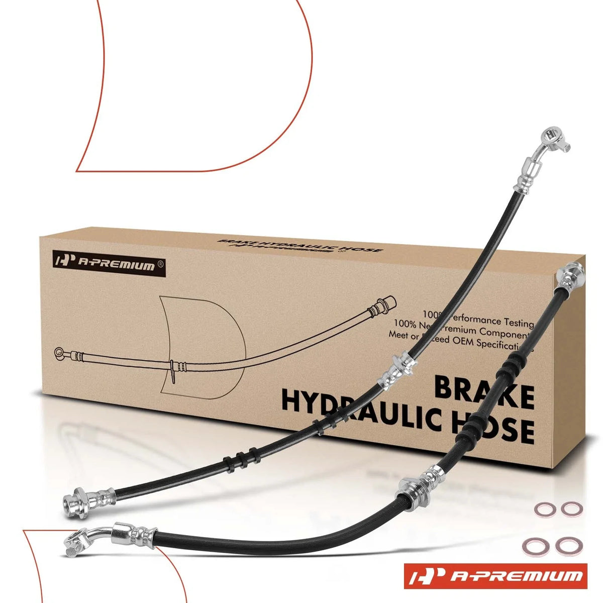 2X Front Brake Hydraulic Hose for Infiniti I30 I35 (2002–2003)