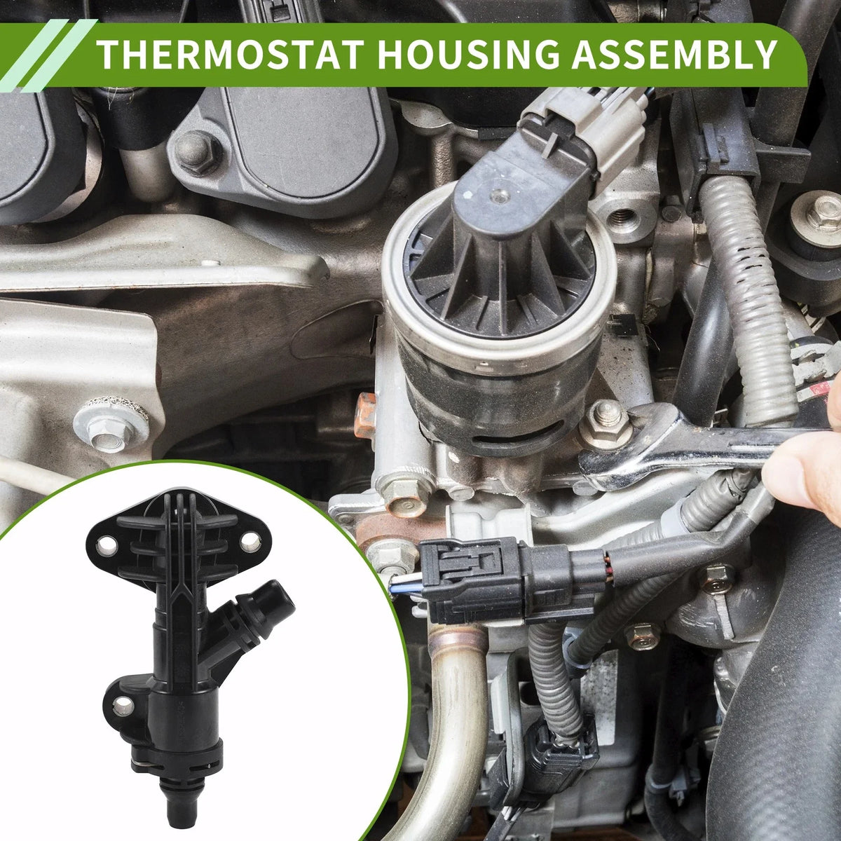 Engine Coolant Thermostat Housing Assembly for BMW 535i, 750i (2011–2016)