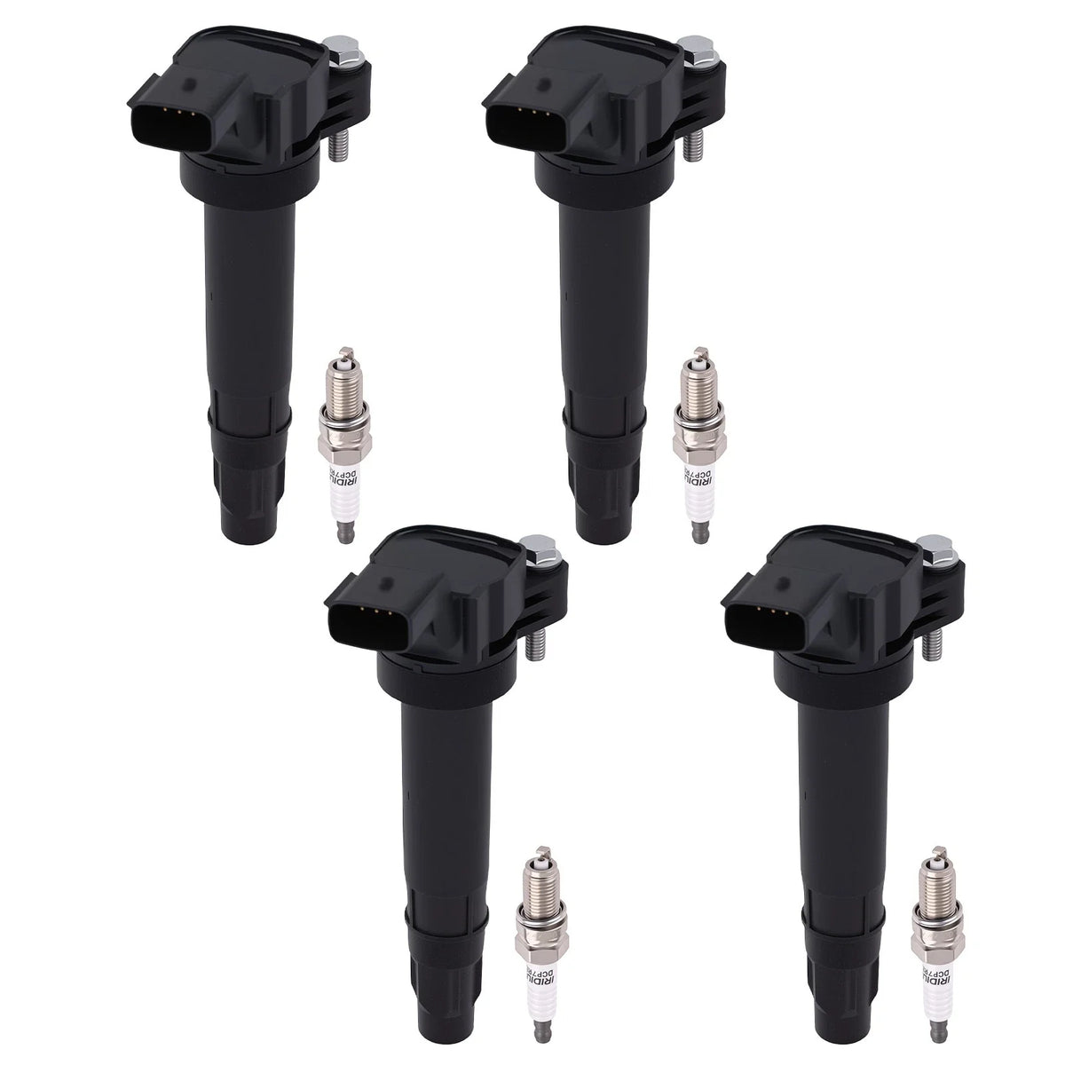 4 Ignition Coils with 4 Iridium Spark Plugs for Chevy Spark (2013-2022)