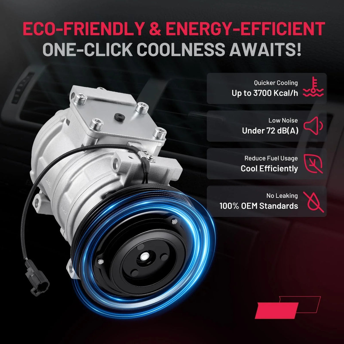 AC Compressor 55066151 for Wrangler 99, Jeep Grand Cherokee 93-98