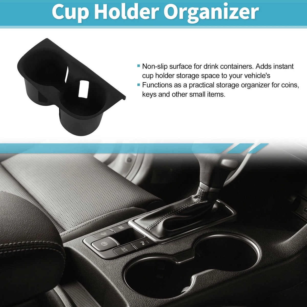Center Console Cup Holder Organizer for Honda HR-V (2023–2026) ABS
