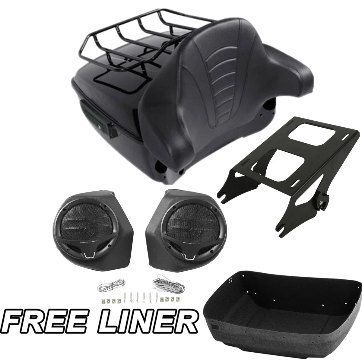 Trunk Rack Speakers Mount Pad for Harley Touring Glide (2014-2023)