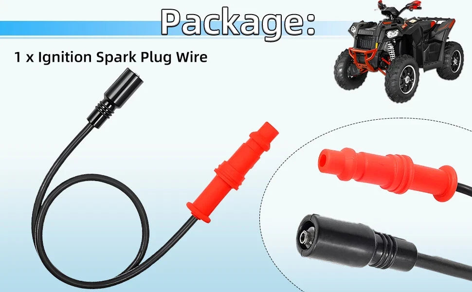 Ignition Wire & Spark Plug Cap for Polaris Sportsman 500/550 (1996-2014)