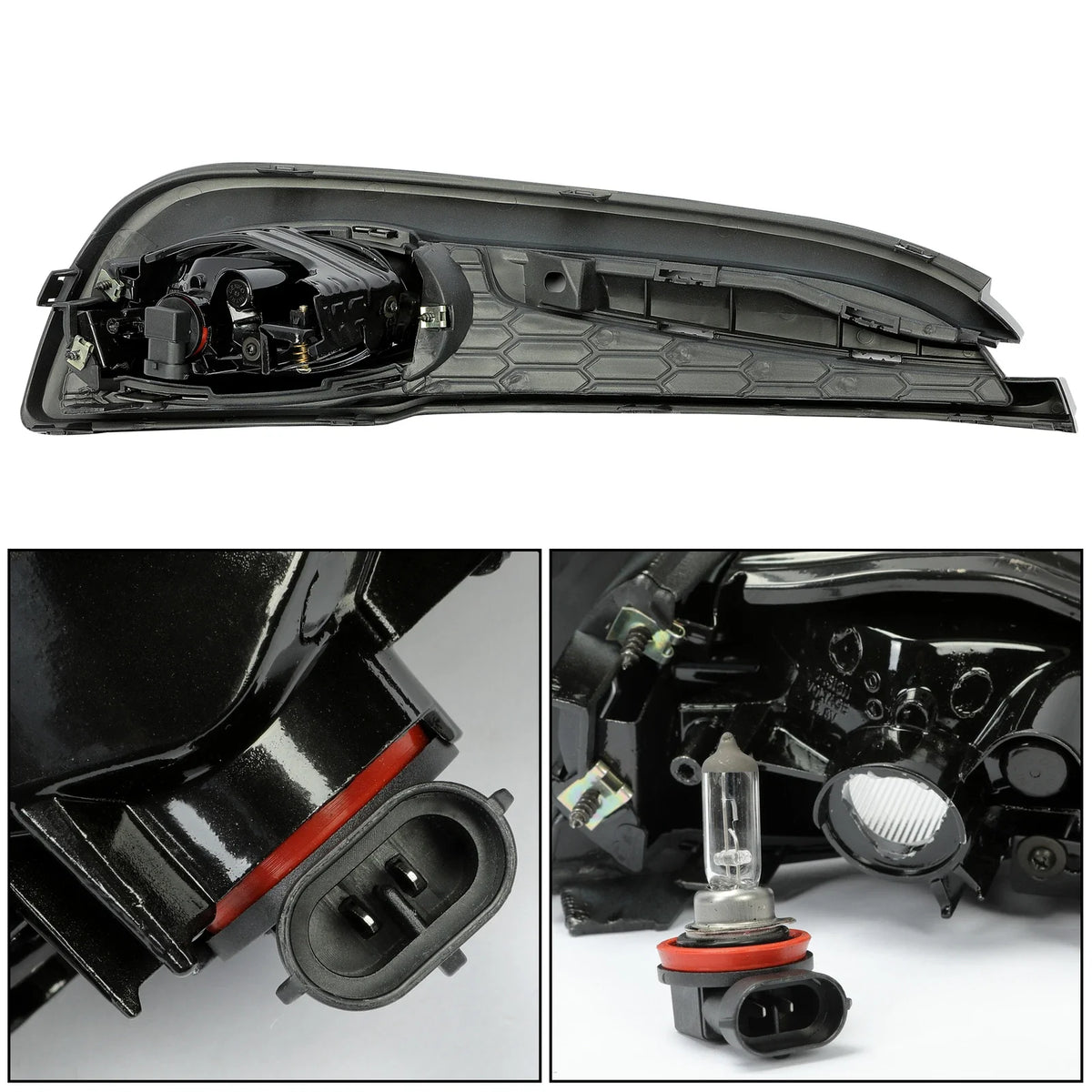 Set of 2 Yellow Fog Lights with Switch for Honda Civic 4DR Sedan (2013–2015)
