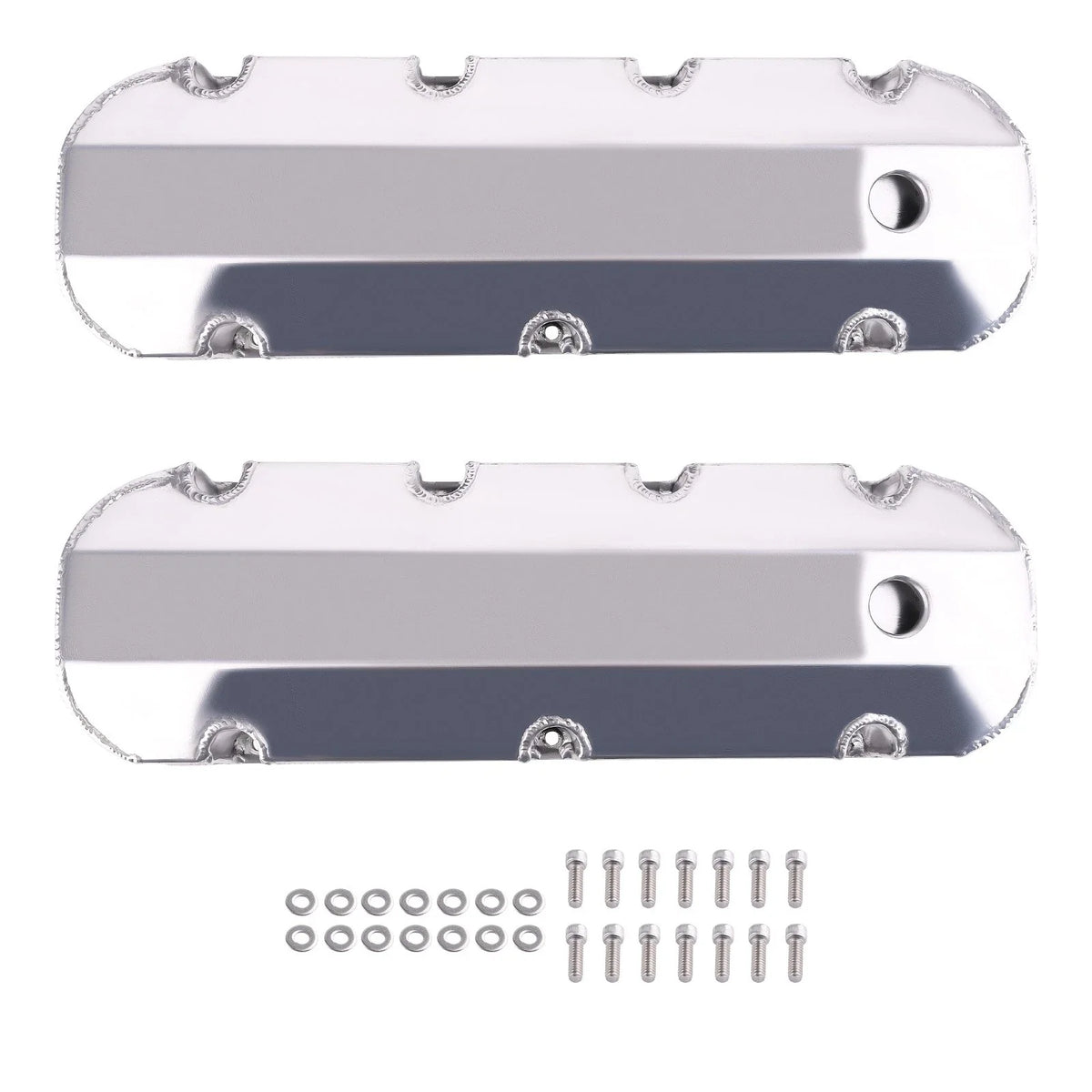 Fabricated Aluminum Tall Valve Covers for Chevy 454 Big Block (1965–1995)