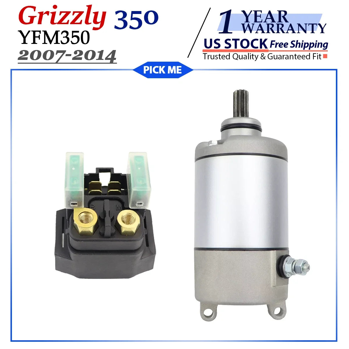 Solenoid Relay Starter for Yamaha Grizzly 350 (2007-2014)