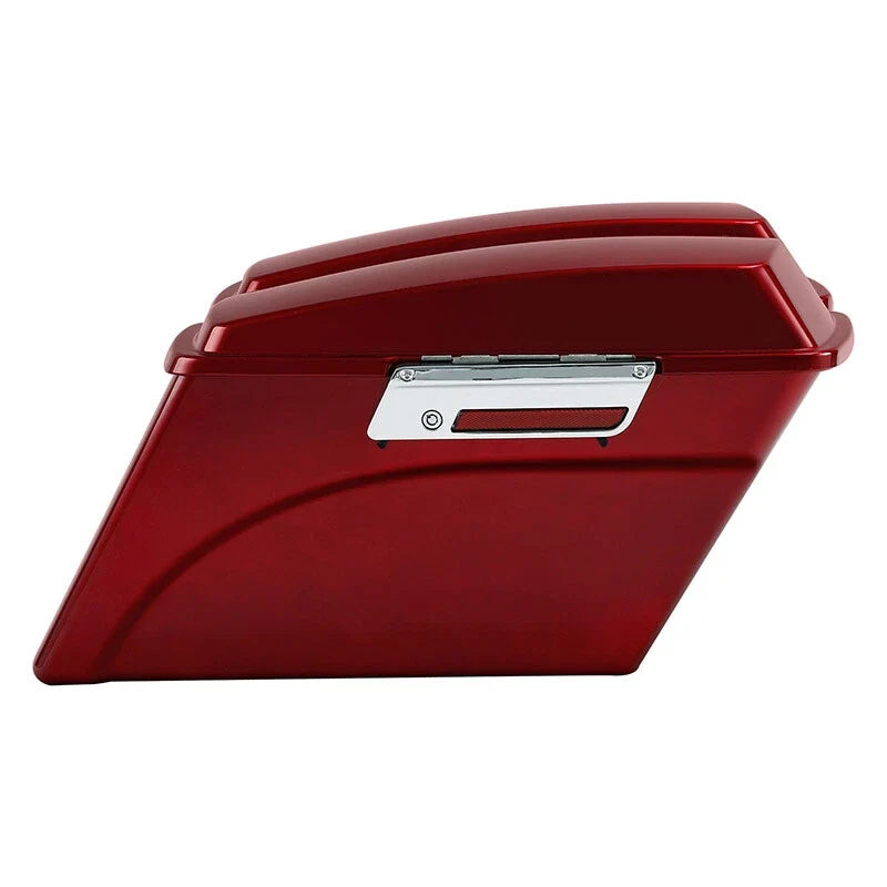 Red Hard Saddlebags & Conversion Bracket for Harley Softail FLSTF (1989–2017)