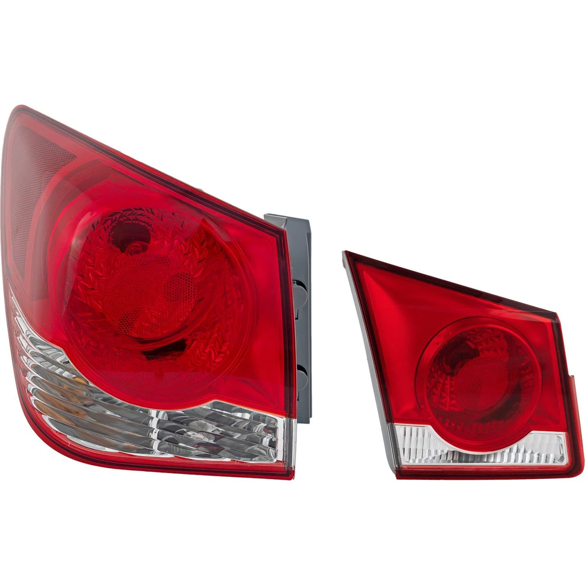 Tail Light Set for Chevy Cruze (2011–2016) LH Inner Outer Clear/Red