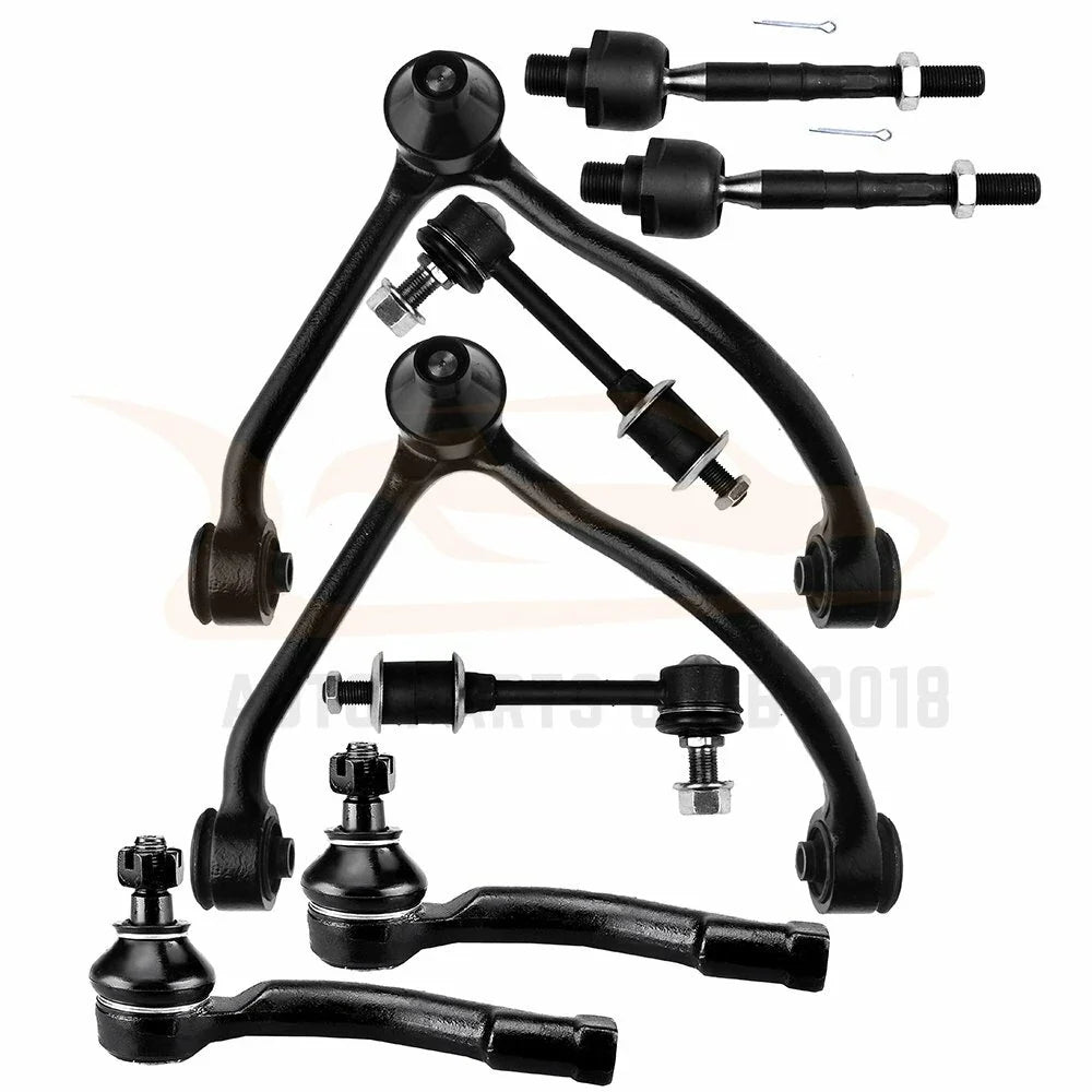 Set of 8 Front Upper Control Arms Tie Rods for Kia Sorento (2003–2004)