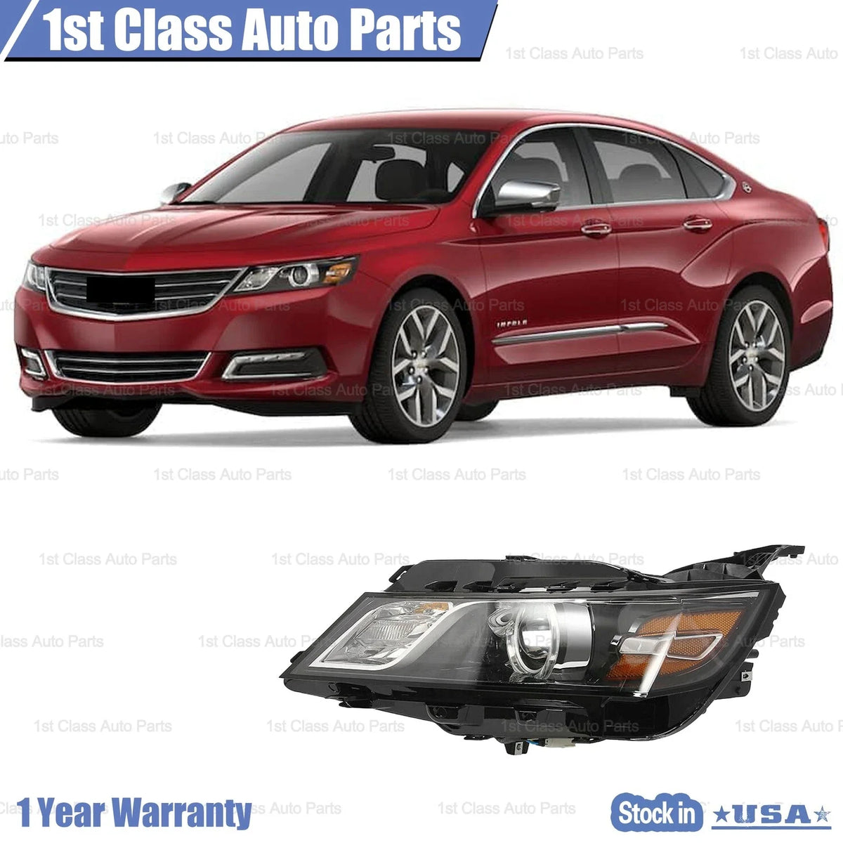 Headlight Assembly for Chevrolet Impala (2015–2020) HID LH Side