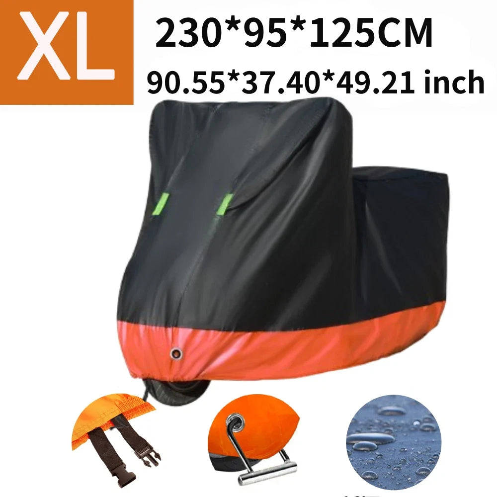 Waterproof Motorcycle Cover for XL Bikes - UV Protection Outdoors
