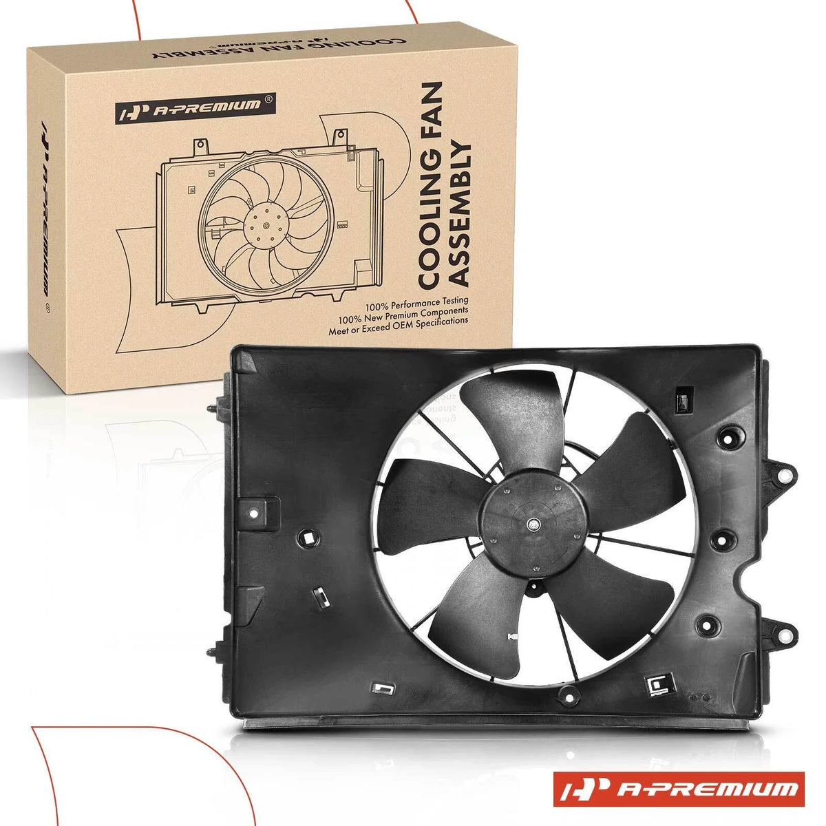 Cooling Fan Assembly with Shroud for Honda Pilot (2009–2015) Ridgeline (2009–2014)