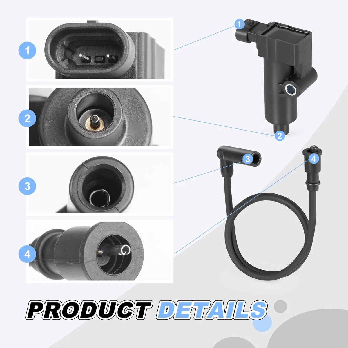 Ignition Coil with Spark Plug Wire Cap for Challenger 500 2007-2010