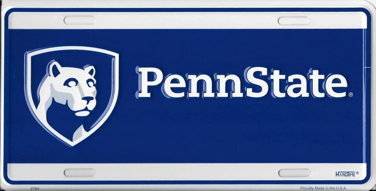 Penn State Nittany Lions Metal License Plate for Auto (Universal Fit)