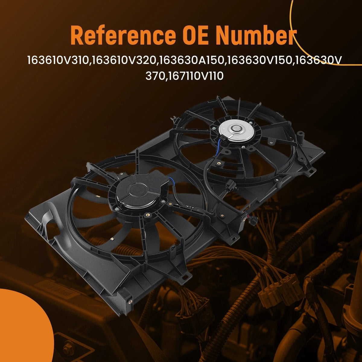 Cooling Fan Assembly for Toyota Avalon/Camry Hybrid (2013–2018) 163610V310 163610V320