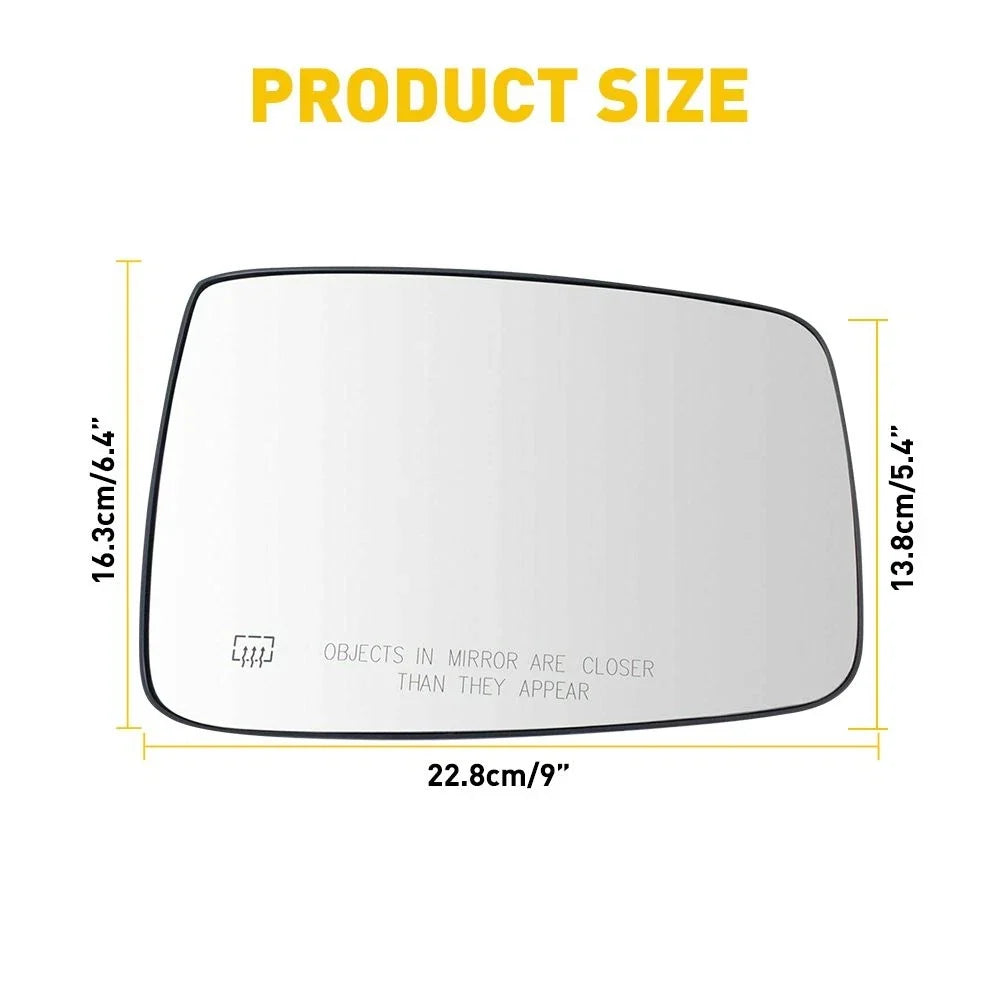 Power Heated Mirror Glass RH Passenger Side for Dodge Ram 1500 2500 (2010–2019)