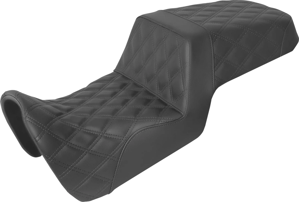 SADDLEMEN Step-Up Seat for Pan America (2021–2024) - Full Lattice Stitch - Black