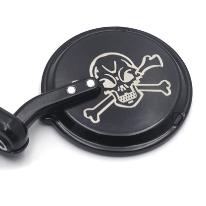 Rearview Mirrors Skull Design for Cafe Racer Motorcycle (25mm 1")