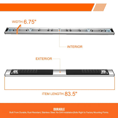 Custom Step Bar Running Board for 2009–2023 Dodge Ram Crew Cab