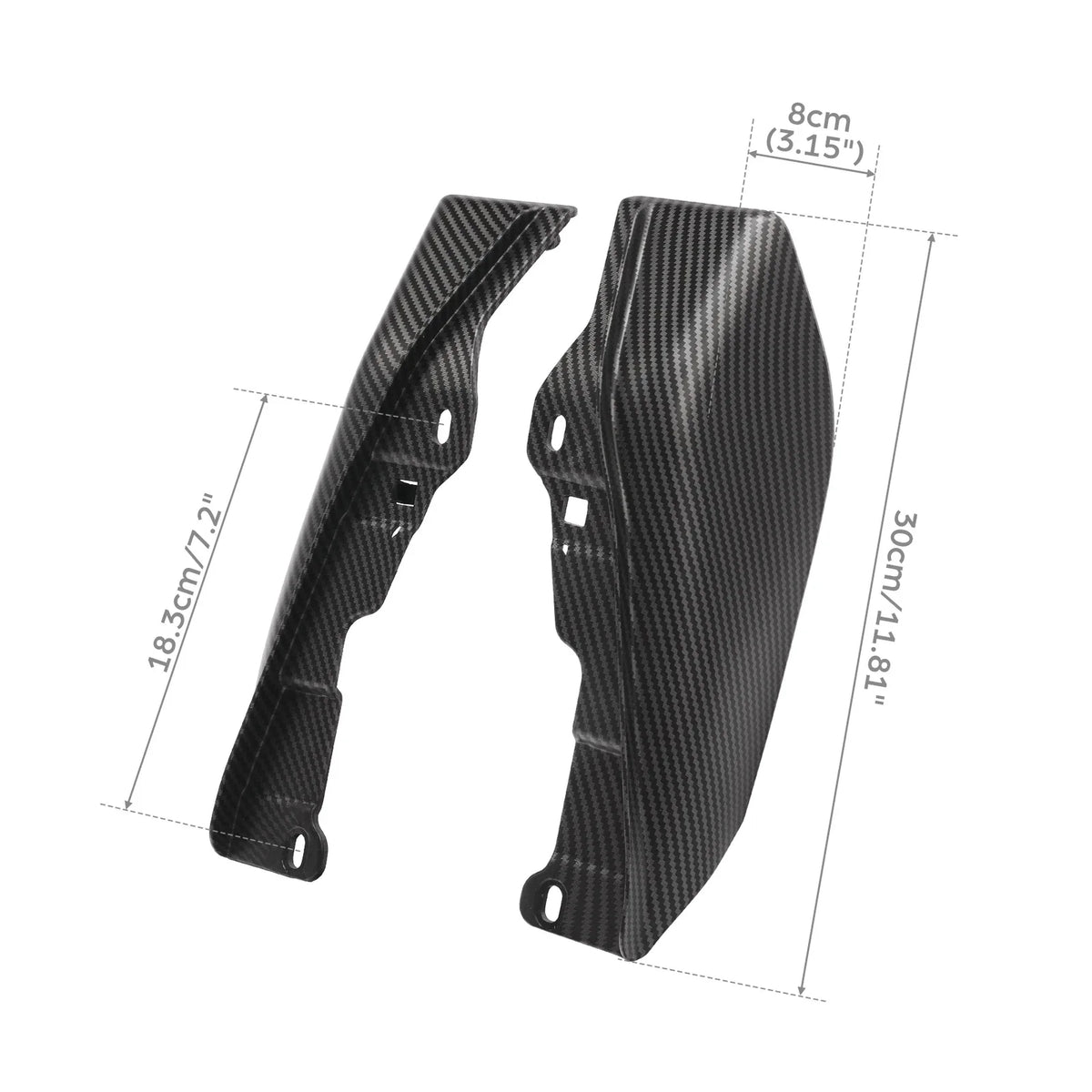 Matte Black Carbon Fiber Air Deflector for Harley Touring (2009-2023)
