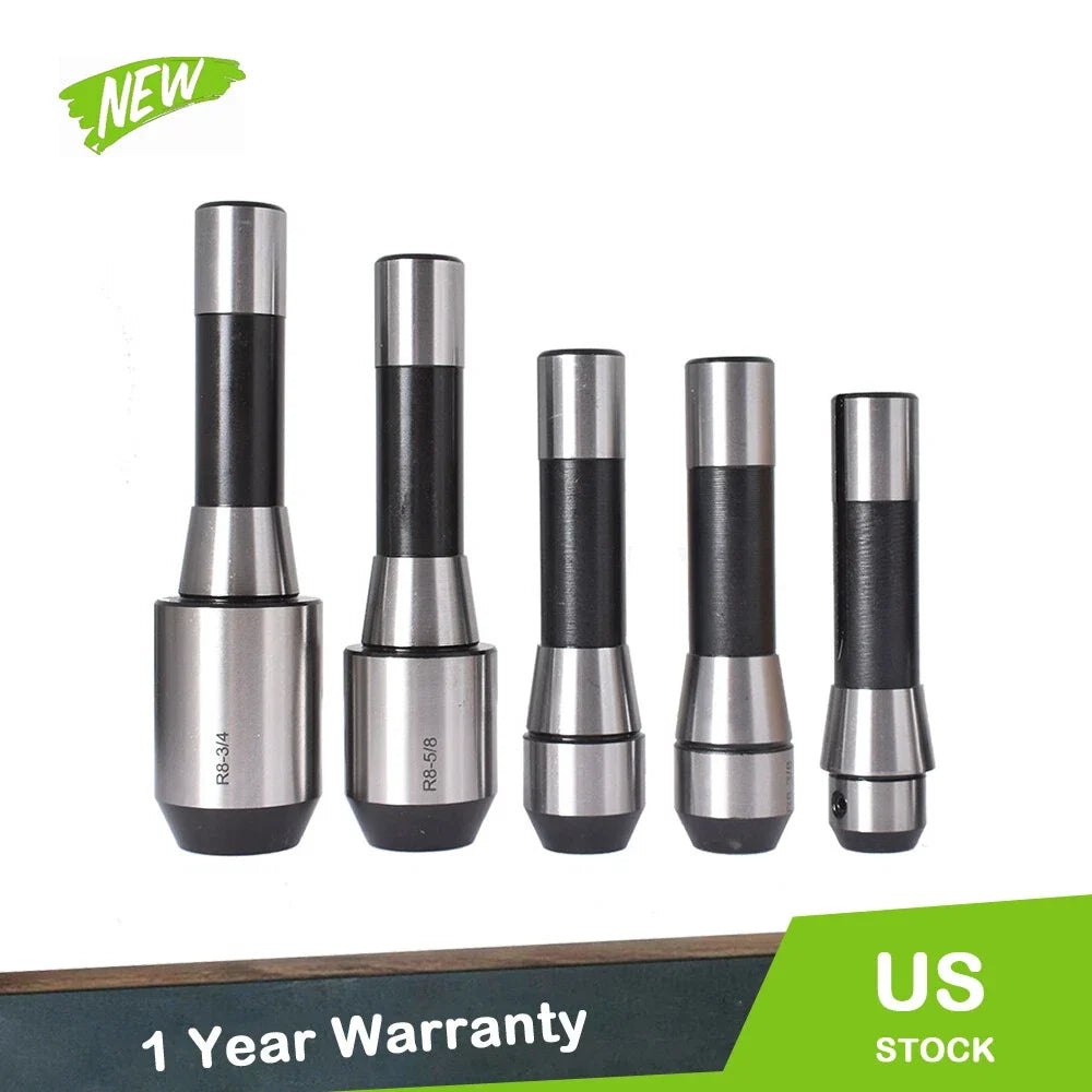 5-Piece R8 End Mill Holder Set for R8 Spindle Milling Equipment
