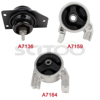 3X Complete Engine Mount Set for 2006–2011 Kia Rio5 1.6L