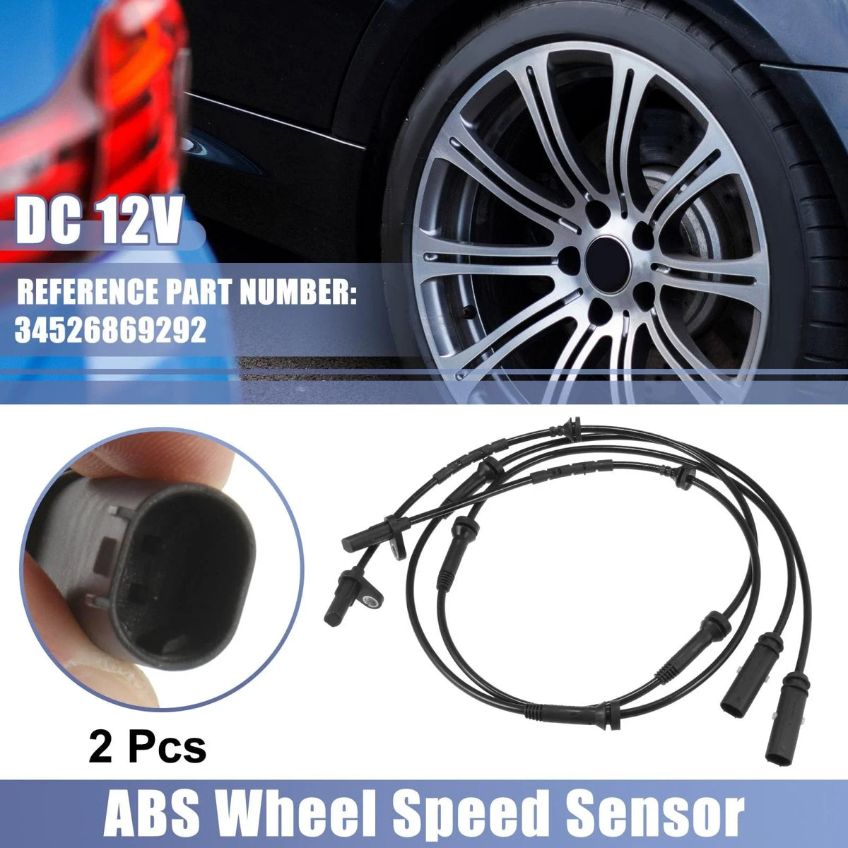 2X ABS Wheel Speed Sensor for BMW X3 X4 (2011–2017) 34526869292