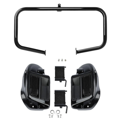 Lower Fairings Radiators Engine Guard Bar for Harley Touring 2014-2024