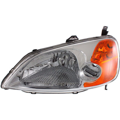 Headlight Set for Honda Civic (2001–2003) Halogen CAPA