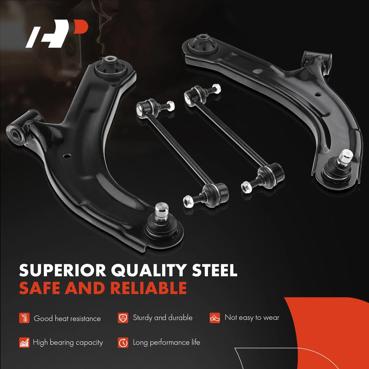 Front Lower Control Arms - Set of 4 for Nissan Versa (2007-2012)