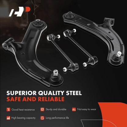 Front Lower Control Arms - Set of 4 for Nissan Versa (2007-2012)