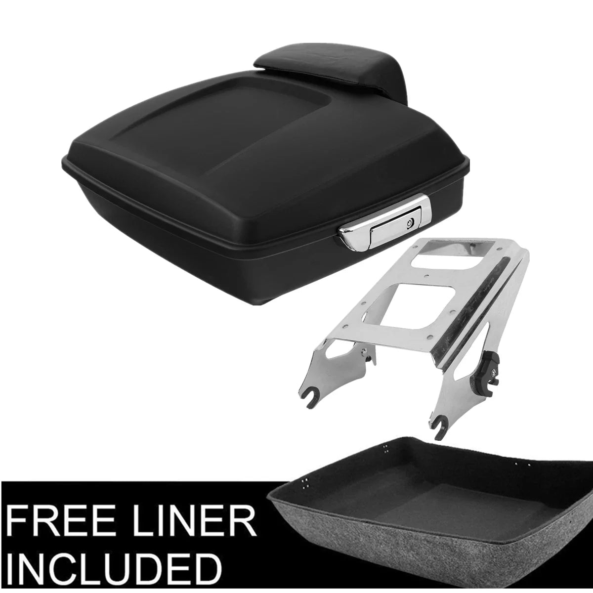 Matte Chopped 2 Up Rack for Harley Road Glide 2009-2013 Model