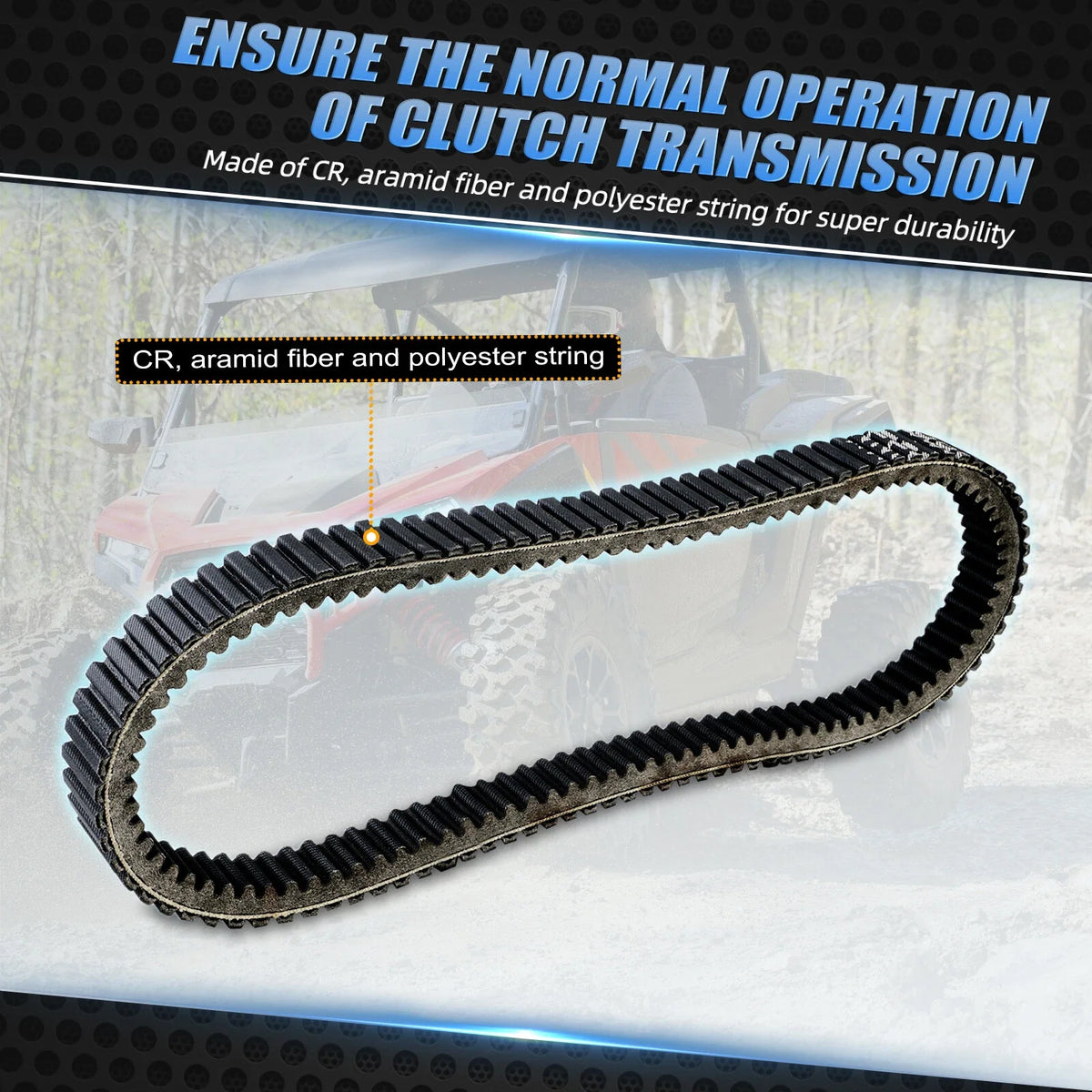 Drive Belt 3211142 for Polaris General XP 1000, Ranger XP 900, ACE 900 (2016–2022)