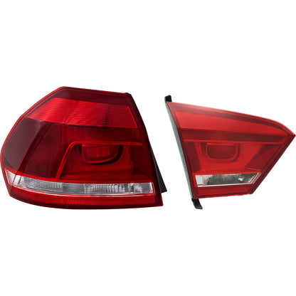 Set of 2 Tail Lights for VW Passat (Driver Left Side)