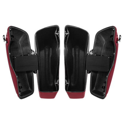 Hard Saddlebags for Harley Touring (2014–Present) in Velocity Red Sunglo