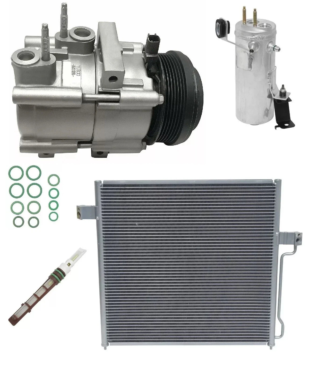 AC Compressor Kit W Condenser Replacement for Ford Explorer Sport Trac (2007)