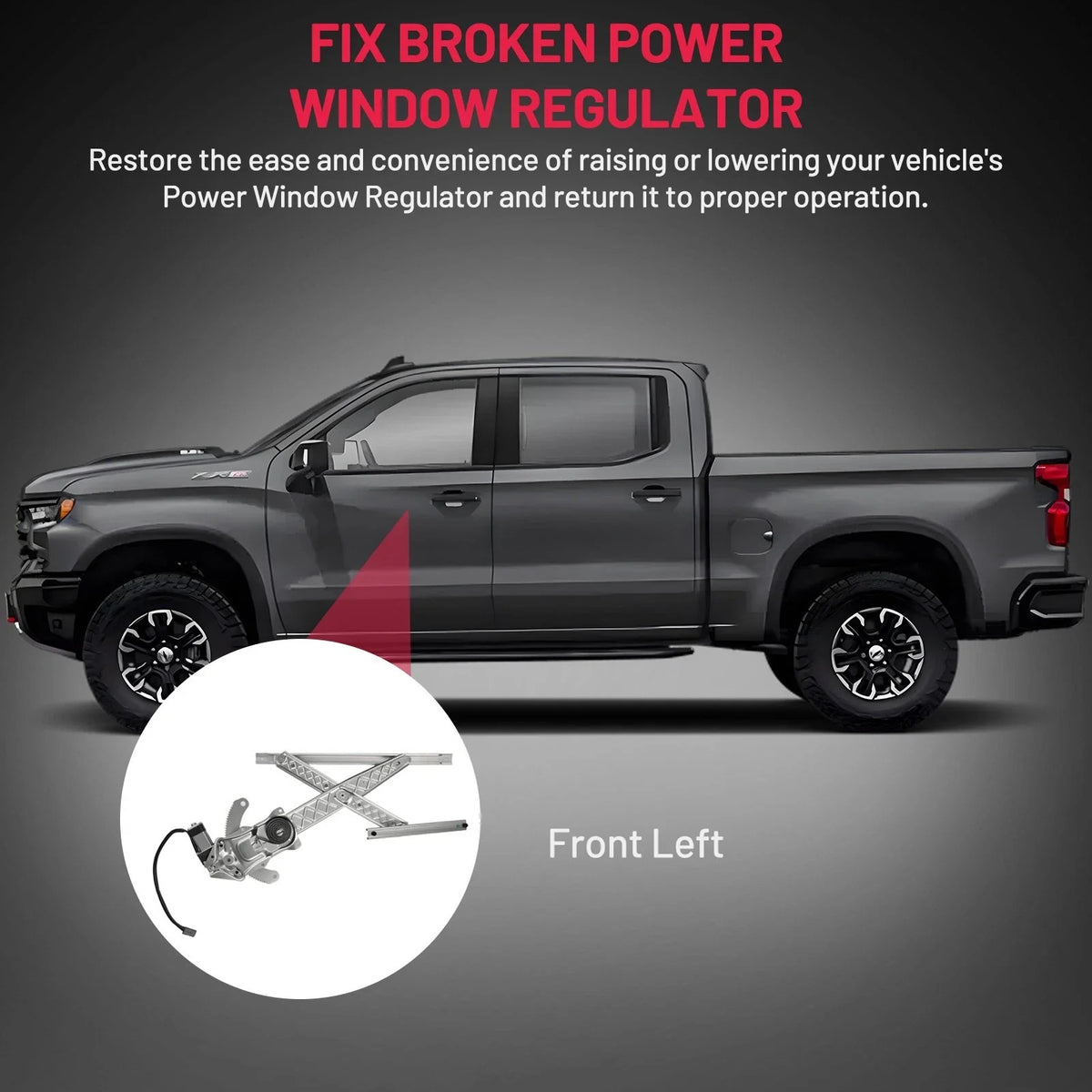 1997 Ford F-150 F-250 Power Window Regulator with Motor