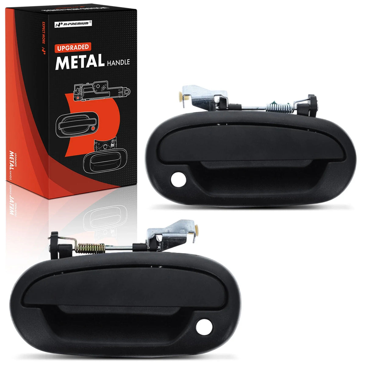 2X Front Metal Exterior Door Handle for Ford F-150/250