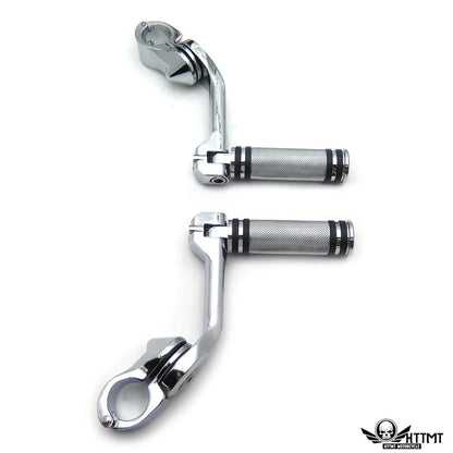 5" Long Chrome Foot Peg Kit for Harley Davidson 1200T 2014-2017