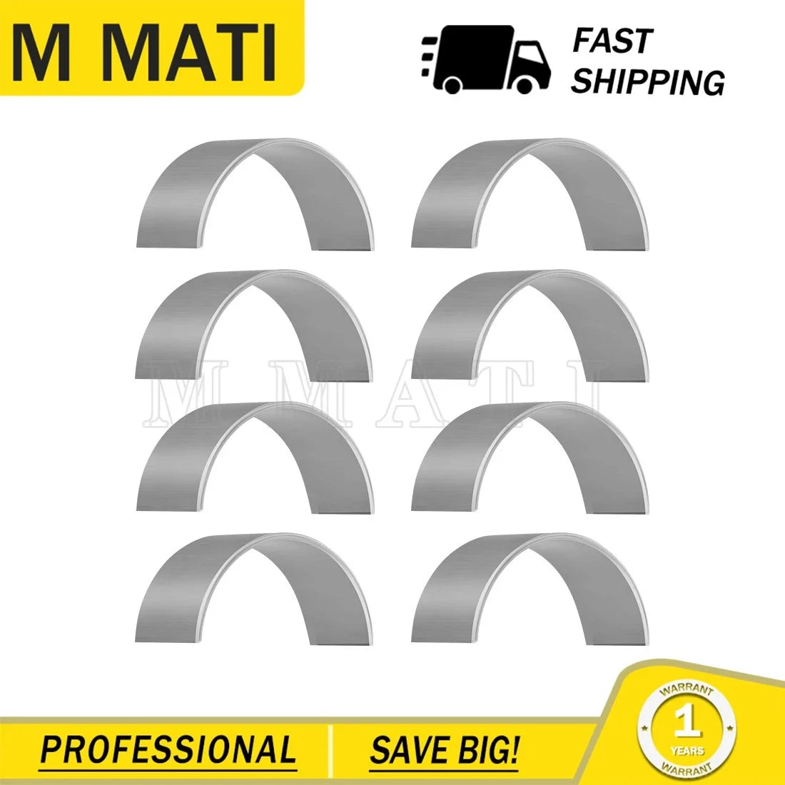 Connecting Rod Plane Bearing Set of 8 for Yamaha 1800 FX VX FZR FZS 2000-2023