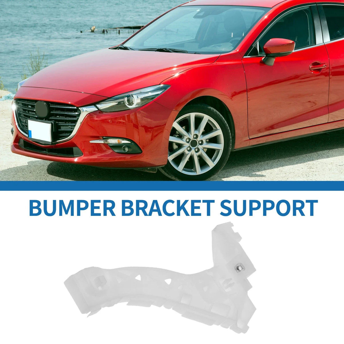 1pc Right Front Bumper Retainer Bracket No.BN8V500T1 for Mazda 3 (2004–2009)