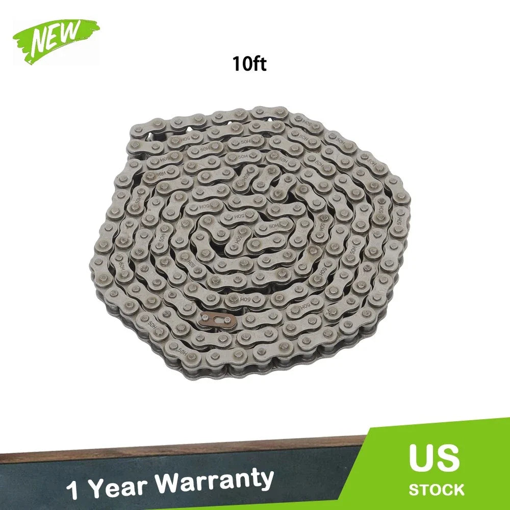 Roller Chain 10 Feet with 2 Connecting Master Links for [Make Model]