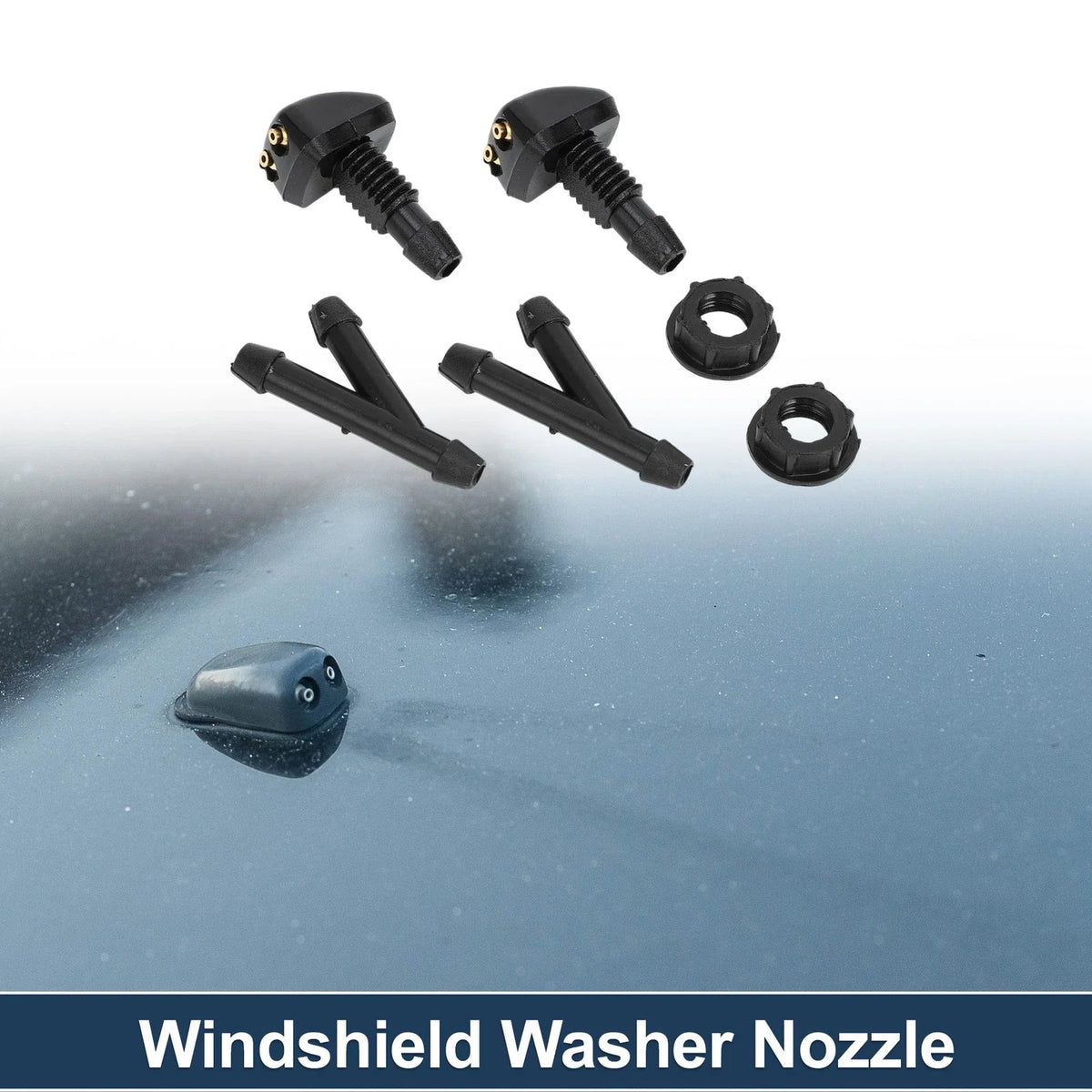 Windshield Washer Nozzle with Hose Connector for Ford Buick 