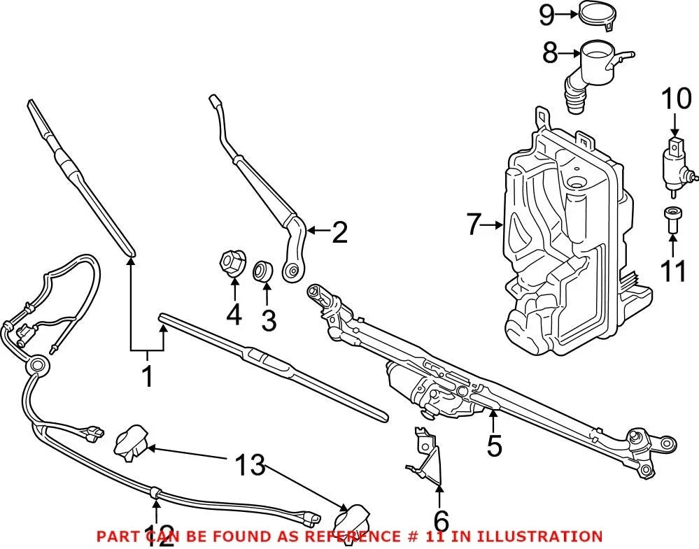 Windshield Washer Pump Strainer 61667006063 for BMW 2000-2023