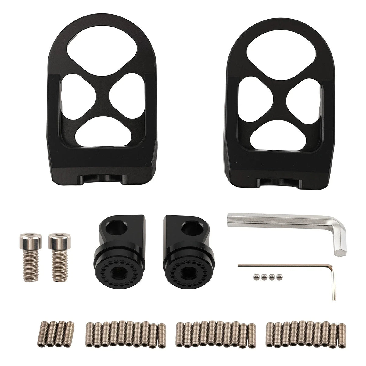 Wide MX Style Foot Pegs for Harley Fatboy, Road Glide, Softail (Pair)