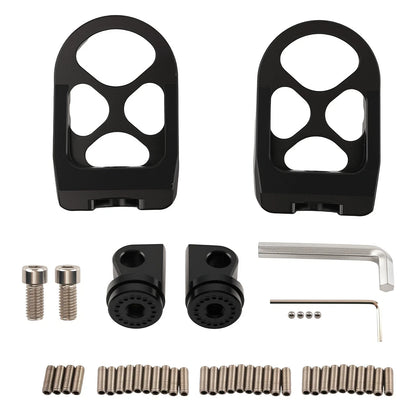 Wide MX Style Foot Pegs for Harley Fatboy, Road Glide, Softail (Pair)