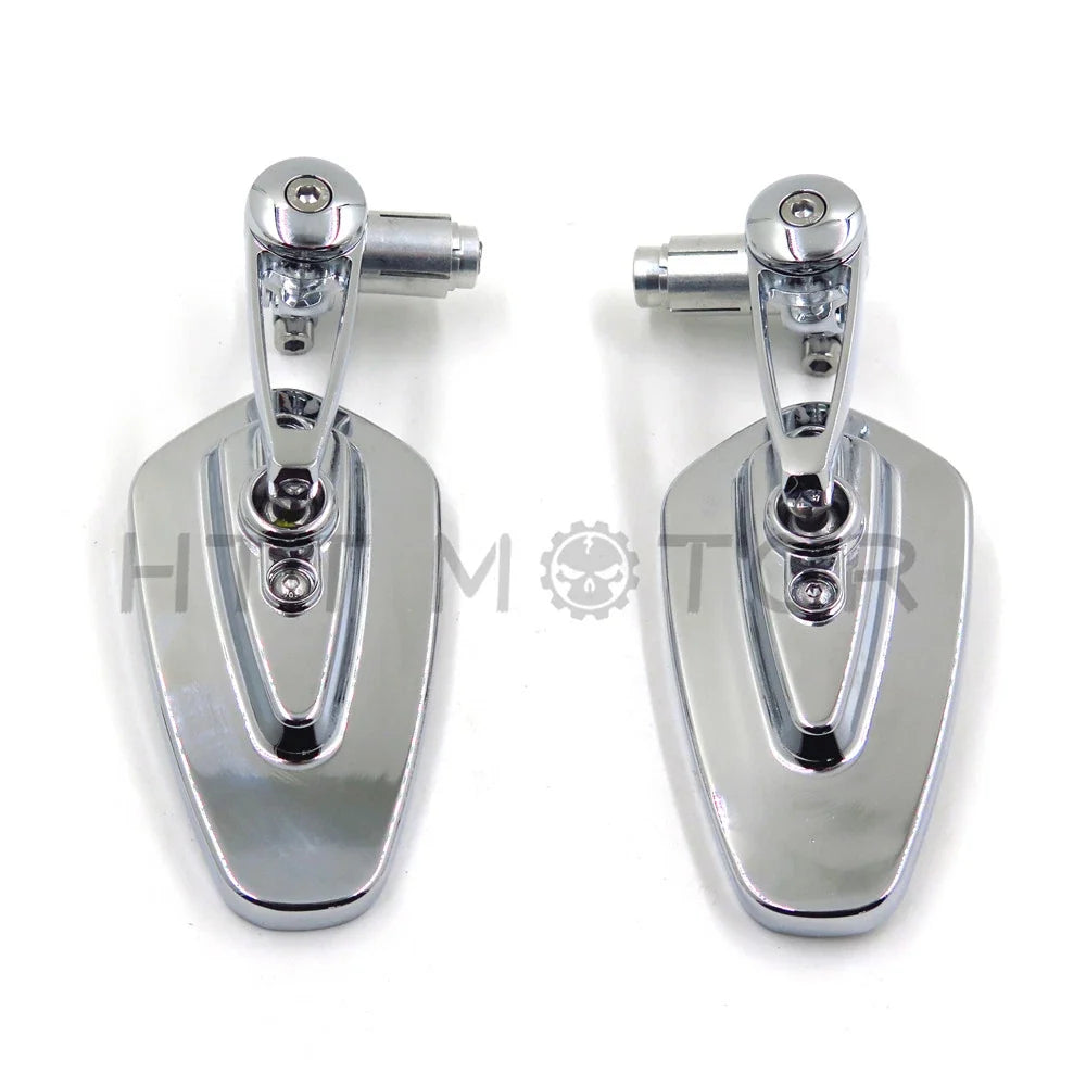 Universal Motorcycle 1" 25mm CNC Aluminum Handle Bar End Mirrors