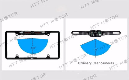 170° Viewing Angle Universal Rear View Camera for License Plate Frame